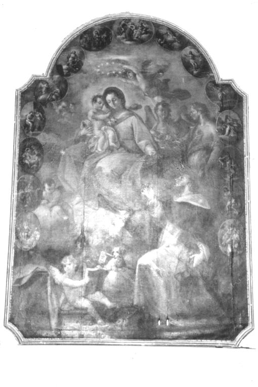 Madonna del Rosario (dipinto) di Carella Domenico Antonio (scuola) (seconda metà sec. XVIII)