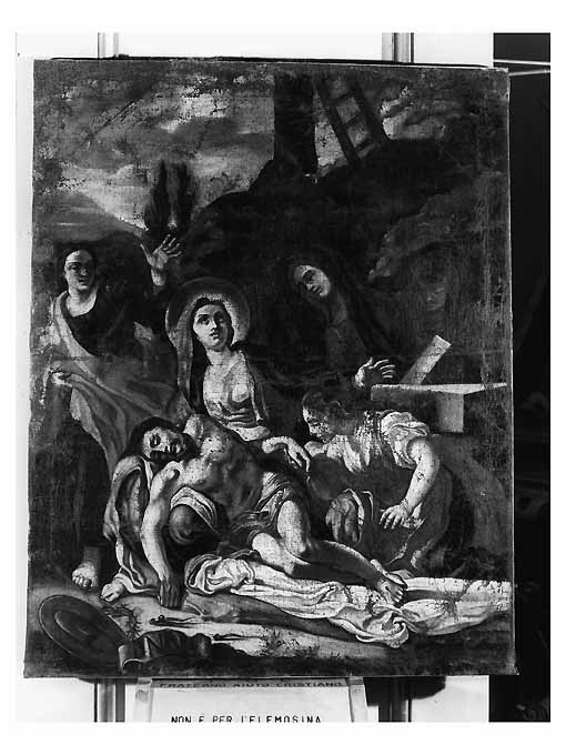 deposizione di Cristo dalla croce (dipinto) - ambito Italia meridionale (sec. XVIII)