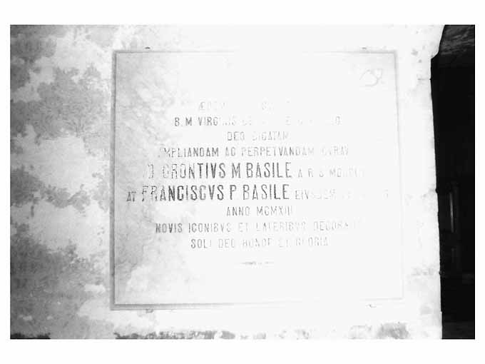 lapide commemorativa - ambito pugliese (sec. XX)