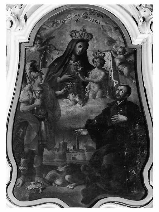 Madonna di Costantinopoli e Santi (dipinto) di Gliri Nicola (seconda metà sec. XVII)