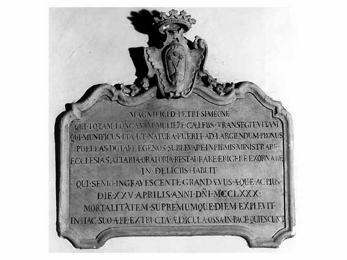 lapide - ambito pugliese (sec. XVIII)