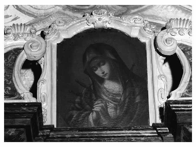 Madonna trafitta da sette spade (dipinto) - ambito Italia meridionale (seconda metà sec. XVIII)