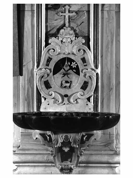 acquasantiera da parete, coppia - ambito Italia meridionale (seconda metà sec. XVIII)