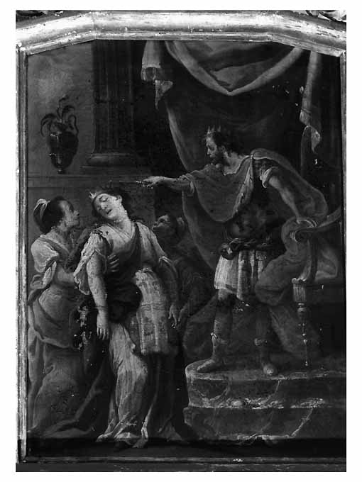 Ester e Assuero (dipinto) di Carella Domenico Antonio (attribuito) (sec. XVIII)