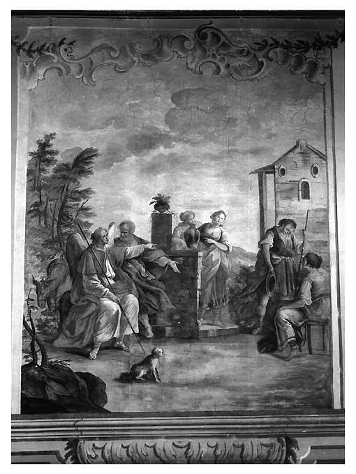 commiato di Tobia dal padre (dipinto) di Carella Domenico Antonio (seconda metà sec. XVIII)