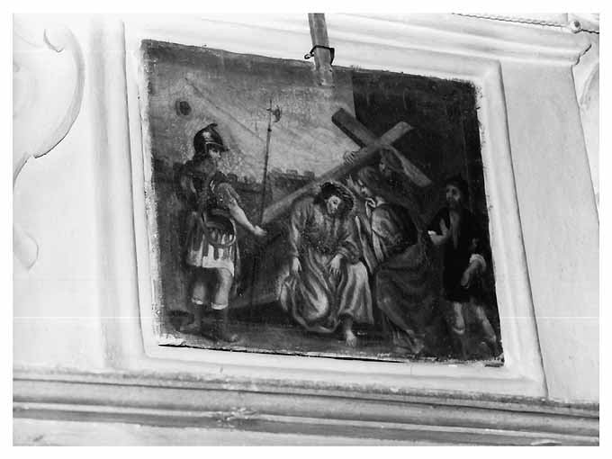 stazione VI: Gesù asciugato dalla Veronica (dipinto) - ambito pugliese (primo quarto sec. XIX)