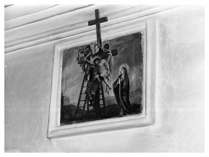 stazione XIII: Gesù deposto dalla croce (dipinto) - ambito pugliese (primo quarto sec. XIX)