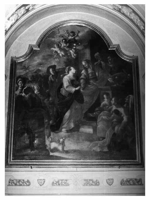 Visitazione (dipinto) di Carella Domenico Antonio (sec. XVIII)