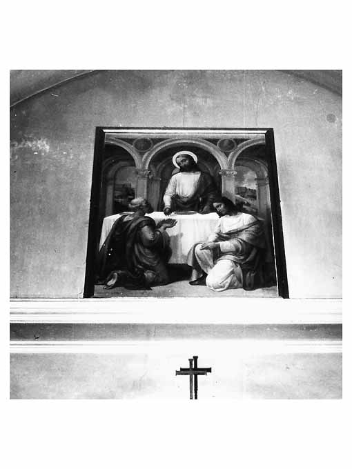 Istituzione della Santa Eucaristia (dipinto) di Prayer Mario (sec. XX)