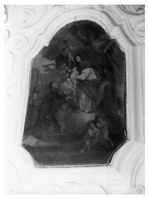 Apparizione della Vergine con Bambino a san Gaetano Thiene (dipinto) di Carella Domenico Antonio (scuola) (sec. XVIII)