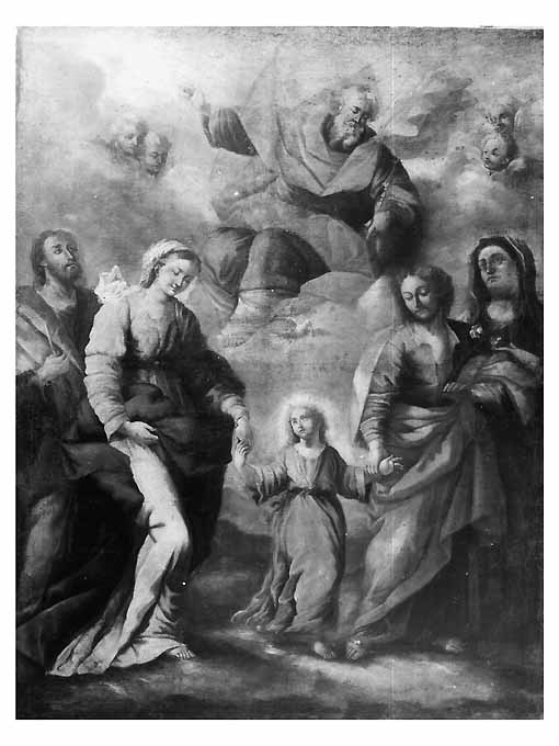 Sacra Famiglia, Dio Padre, San'Anna, san Gioacchino (dipinto) di Porta Nicola (bottega), Porta Carlo (bottega) (seconda metà sec. XVIII)