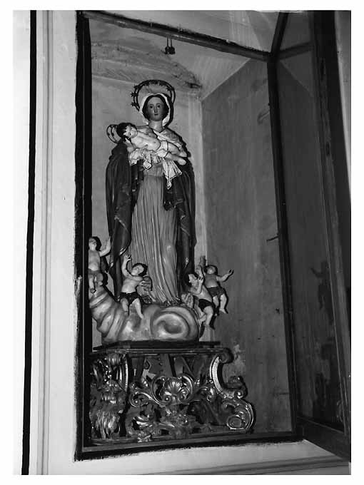 Madonna con Bambino, angeli (statua) - ambito napoletano (secc. XVIII/ XIX)