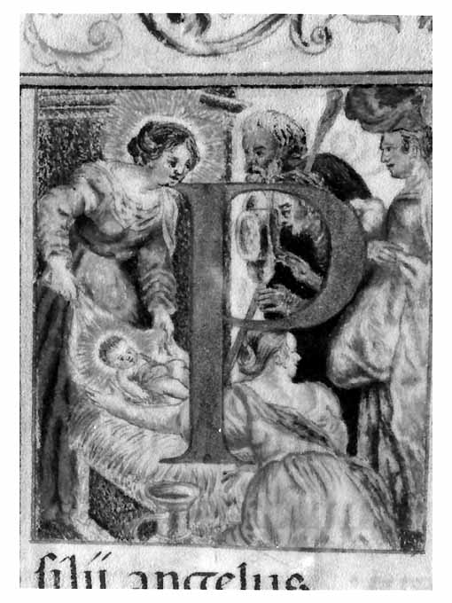 Natività di Gesù (miniatura) - ambito pugliese (sec. XVII)