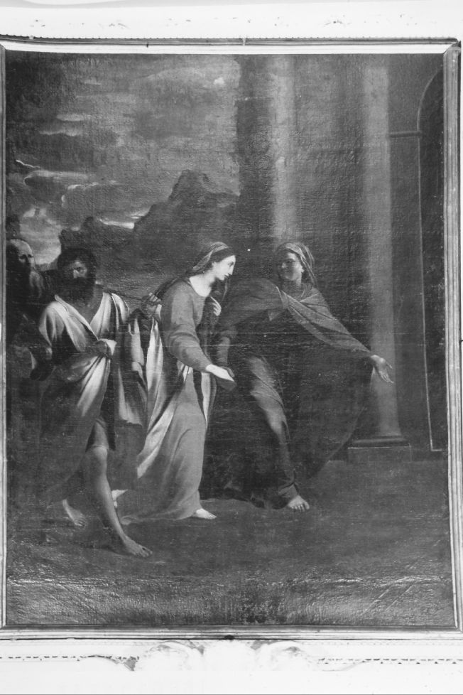 visitazione (dipinto, opera isolata) - ambito pugliese (seconda metà sec. XVII)