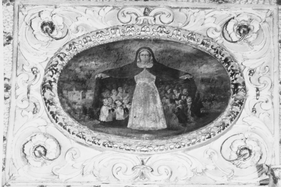 Madonna delle Misericordie, Madonna che copre i devoti con il mantello (dipinto, opera isolata) - ambito salentino (sec. XVIII)