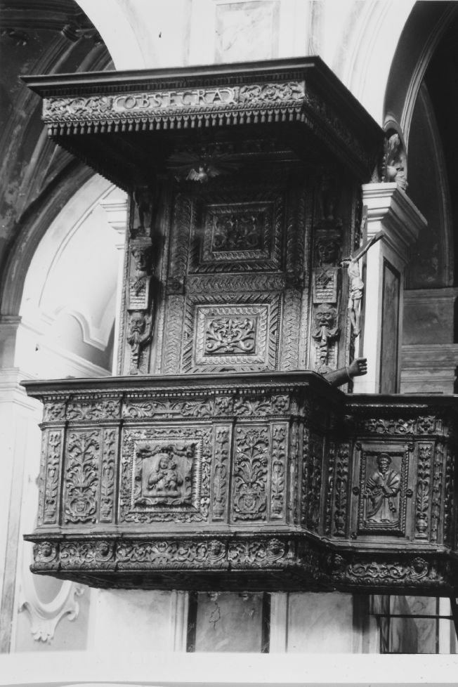 pulpito, opera isolata - ambito salentino (sec. XVII)