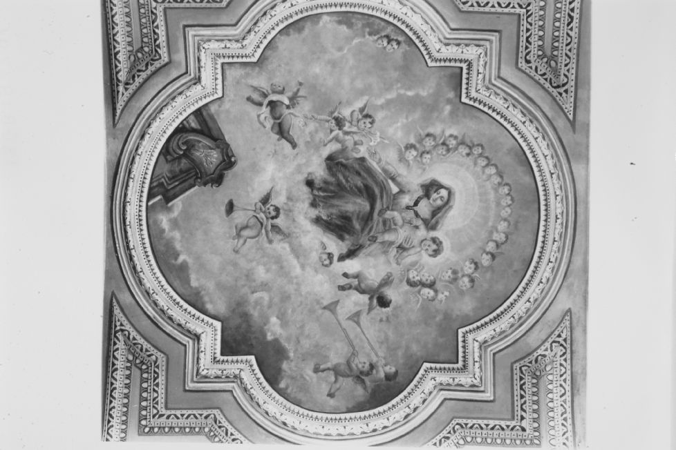 San Giusto, sant'Agostino, sant'Oronzo, san Fortunato, Madonna delle Grazie (dipinto, complesso decorativo) di Salinaro Pietro Paolo (sec. XX)