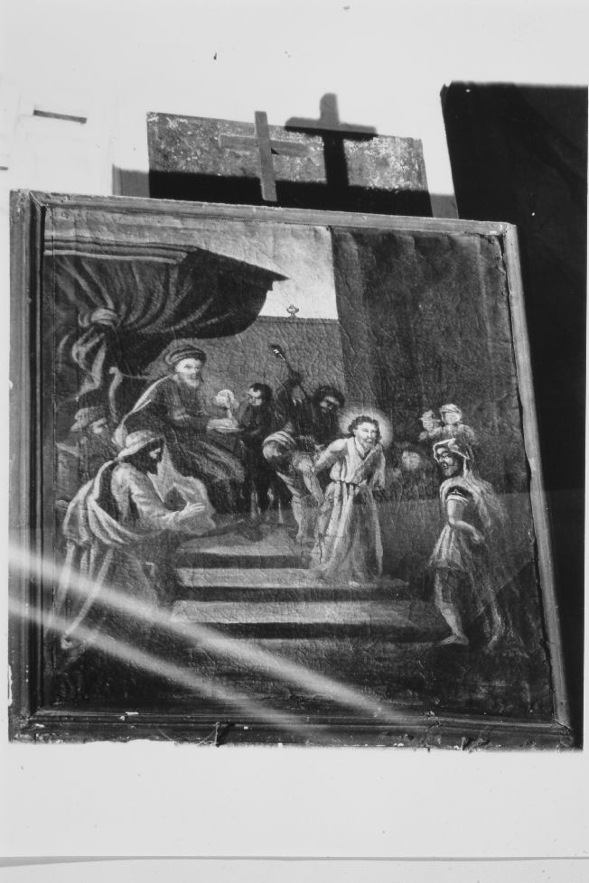 stazione I: Gesù condannato a morte (dipinto) - ambito Italia meridionale (sec. XIX)