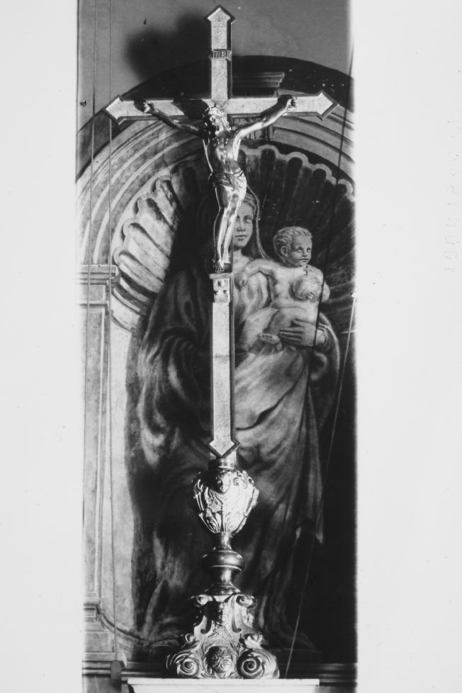 Cristo crocifisso (croce d'altare, elemento d'insieme) - ambito napoletano (sec. XX)