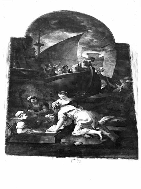 scena del rinvenimento della mammella di sant'Agata (dipinto) di Malinconico Nicola (sec. XVIII)