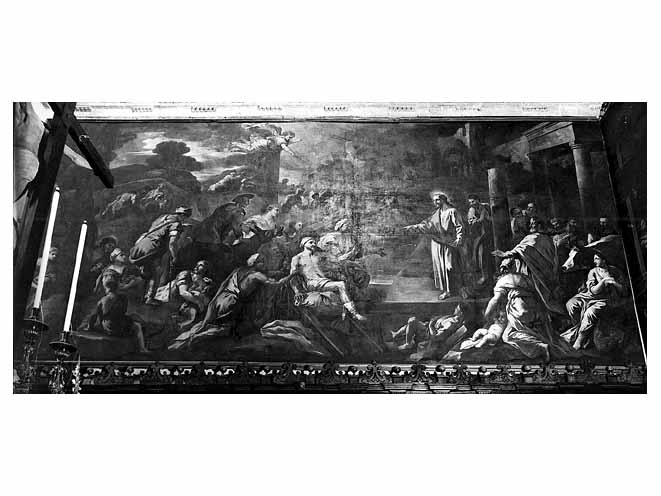 Cristo guarisce il paralitico di Cafarnao (dipinto) di Malinconico Nicola (sec. XVIII)
