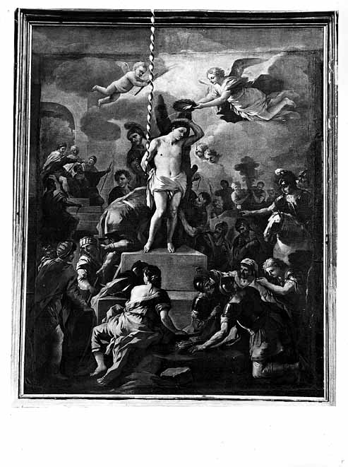 Martirio di San Sebastiano (dipinto) di Malinconico Nicola (sec. XVIII)