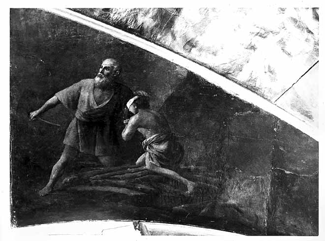 sacrificio di Isacco (dipinto) di Malinconico Nicola (bottega) (sec. XVIII)