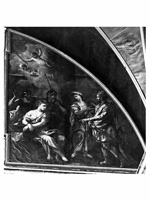 Sant'Agata viene interrogata in carcere (dipinto) di Malinconico Nicola (sec. XVIII)