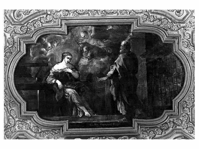 Sant'Agata in carcere curata miracolosamente da San Pietro (dipinto) di Malinconico Nicola (sec. XVIII)