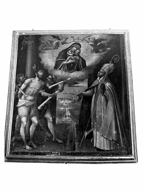 Santi Eligio e Menna (dipinto) di Catalano Giovan Domenico (attribuito) (sec. XVII)
