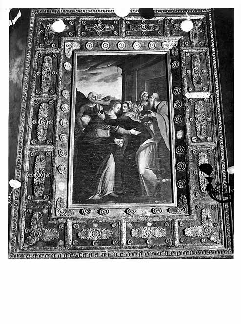Visitazione (dipinto) di Catalano Giovan Domenico (bottega) (seconda metà sec. XVI)