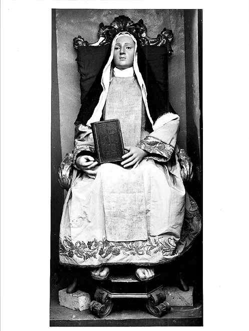 Santa Caterina di Bologna in trono (statua) - ambito salentino (sec. XIX)