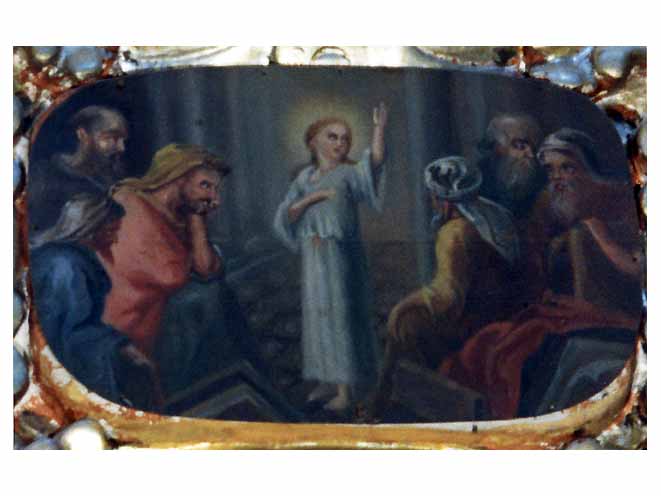 disputa di Gesù con i dottori nel tempio (dipinto) - ambito salentino (sec. XVIII)