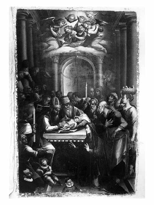 circoncisione di Gesù Bambino (dipinto) di Catalano Giovan Domenico (attribuito) (fine sec. XVI)