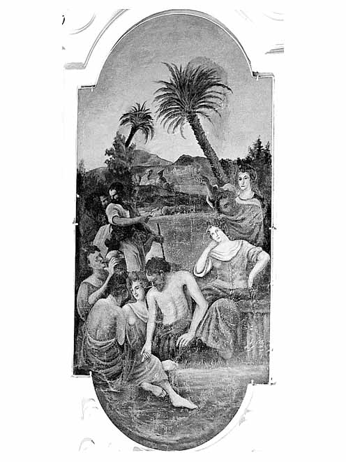 incontro di Rebecca e Isacco (dipinto) di Riccio Liborio (sec. XVIII)