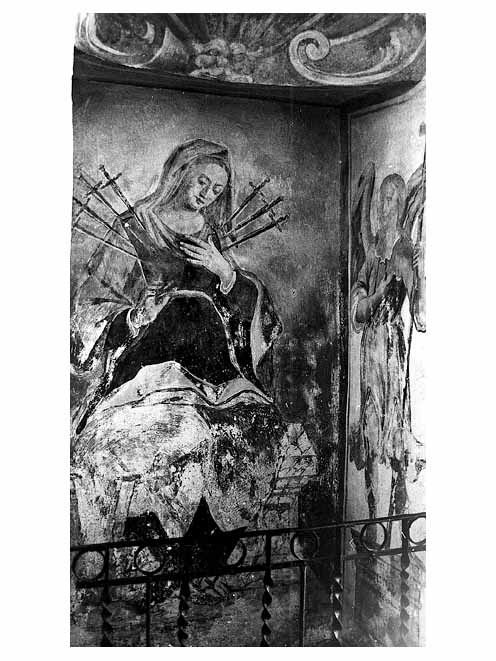 Madonna trafitta da sette spade (dipinto) - ambito pugliese (sec. XVI)