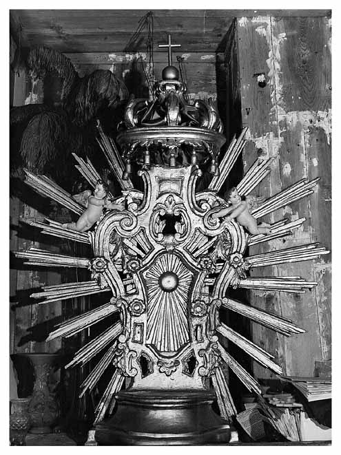 tronetto per esposizione eucaristica - ambito salentino (inizio sec. XX)