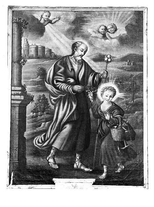 San Giuseppe e Gesù Bambino (dipinto) - ambito salentino (prima metà sec. XVIII)