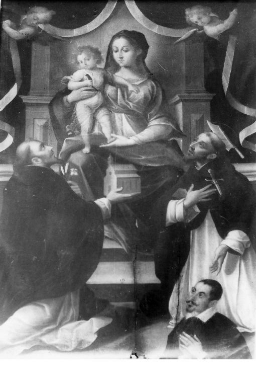 Madonna del Rosario (dipinto) di Catalano Giovan Domenico (inizio sec. XVII)