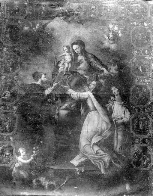 Madonna del Rosario (dipinto) - ambito Italia meridionale (sec. XVII)