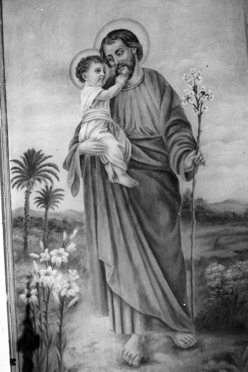 San Giuseppe e Gesù Bambino (dipinto) - ambito Italia meridionale (sec. XIX)