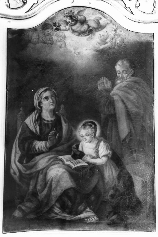 Maria Vergine bambina con Sant'Anna e San Gioacchino (dipinto) - ambito pugliese (sec. XVIII)