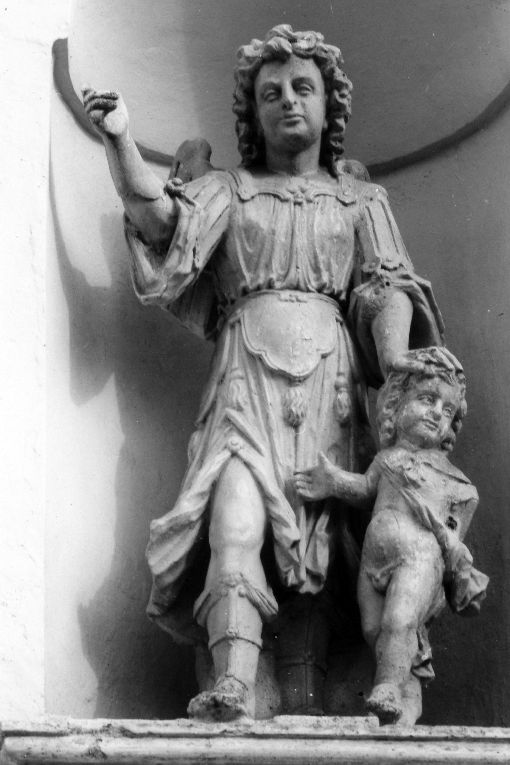 Tobia e San Raffaele arcangelo (statua) di Larini Giuseppe (sec. XVIII)