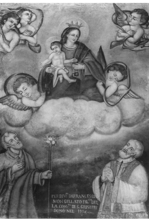 Madonna con Bambino e Santi (dipinto) - ambito salentino (sec. XX)