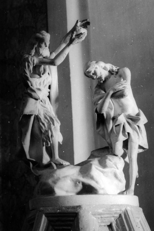 battesimo di Cristo (gruppo scultoreo) di Febbraro Antonio (sec. XX)