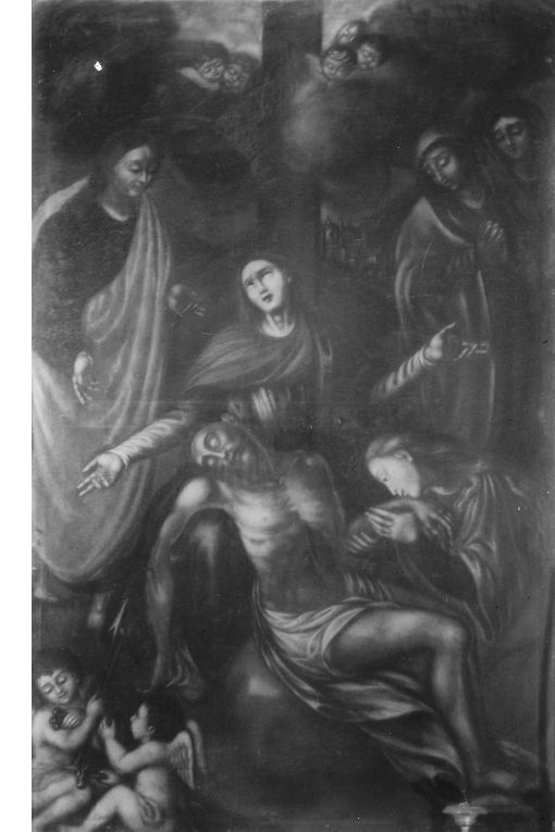deposizione di Cristo dalla croce (dipinto) - ambito salentino (sec. XIX)