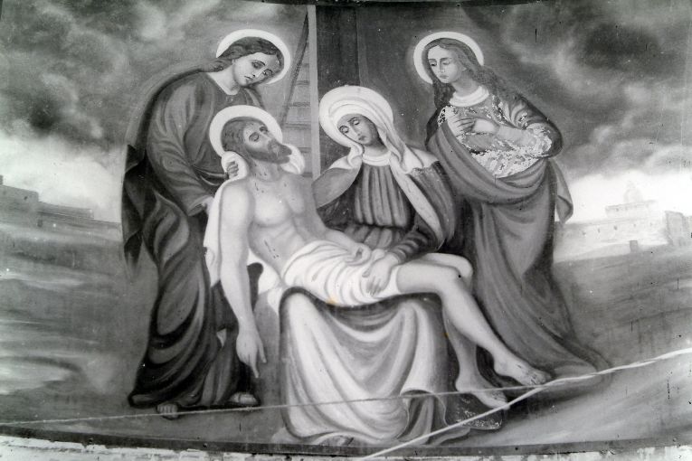 deposizione di Cristo dalla croce (dipinto) - ambito Italia meridionale (sec. XIX)