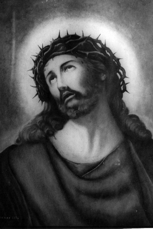 Cristo coronato di spine (dipinto) - ambito salentino (sec. XX)