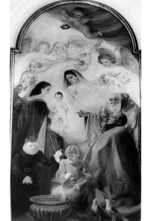 nascita di Maria Vergine (dipinto) di Urbano Angelo detto del Fabbretto (sec. XX)