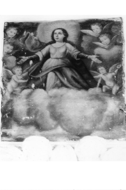 Madonna Assunta con angeli (dipinto) - ambito salentino (sec. XVII)